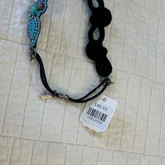 Y2K Beaded Turquoise Crystal Headband Boho Festival Fairycore Statement Hair - Picture 5 of 6